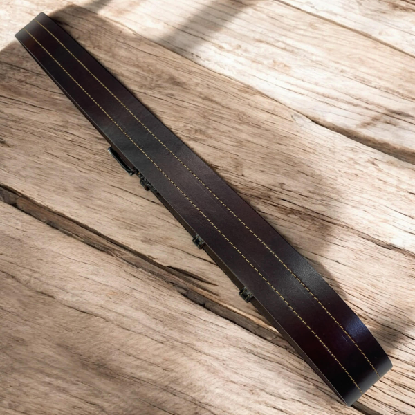 Usnjeni pas za kavbojke kroko rjavi, širina 4 cm