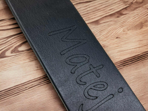 Personalized black leather belt 4cm with nets 