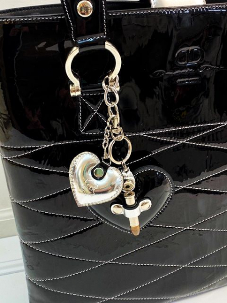 Torba v črnem in srebrnem usnju PO NAROČILU