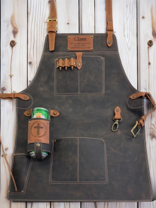 Predpasnik za žar, bbq usnjeni predpasnik
