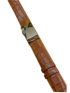 Usnjeni pas konjak barve samozatezni 3,5 cm