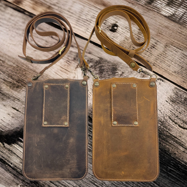 Personalized Leather crossbody Phone case www.dddesign.si