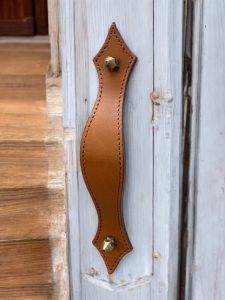 Stitches Leather Handle Kupid antique hexa screws