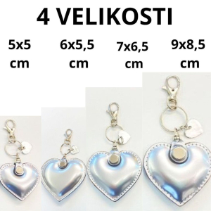 Usnjeni obesek za ključe srce 4 velikosti