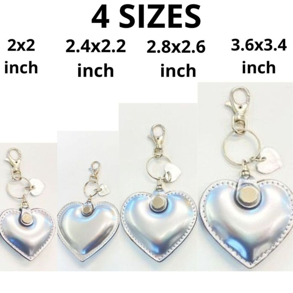 Usnjeni obesek za ključe srce 4 velikosti