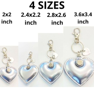 Usnjeni obesek za ključe srce 4 velikosti