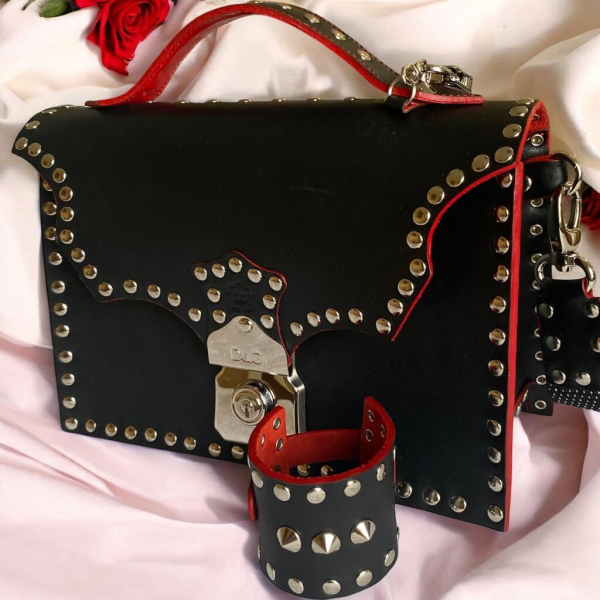 Usnjena zapestnica z neti DDDesign