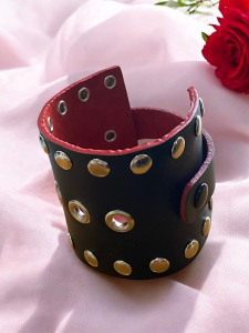 Usnjena zapestnica z neti DDDesign