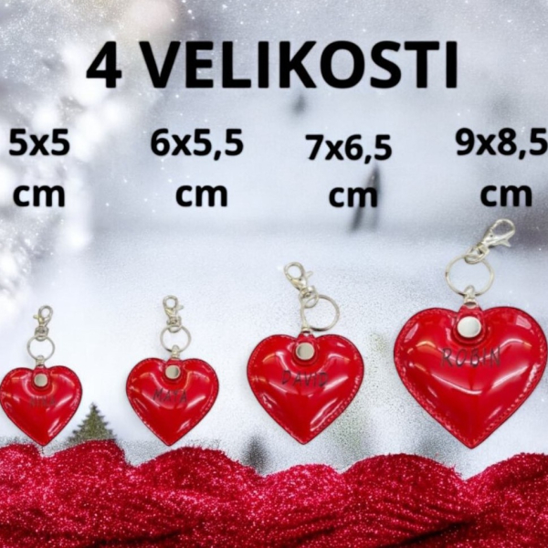 Usnjeni rdeči obeski za ključe 4 velikosti