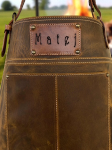 Usnjeni kuharski predpasnik Premium usnjeni predpasnik za žar DDDesign.si