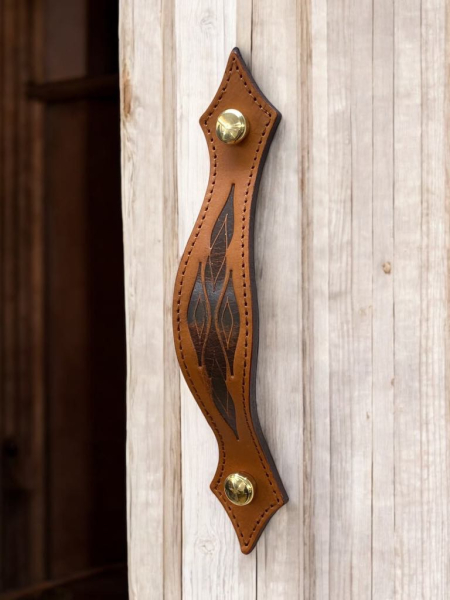 SEWN Motif door handle Kupid gold O screws