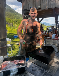 Custom cooking leather apron bbq GRILL MASTER