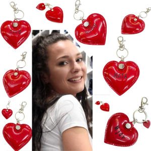 Usnjeni obesek za ključe srce  www.dddesign.si