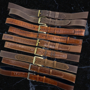 USNJENI pasovi po naročilu: izbor usnja v naši delavnici v Domžalah