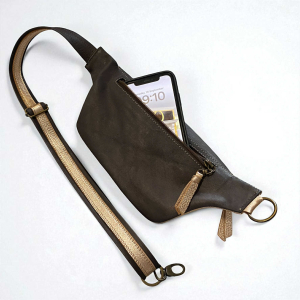 usnjena pasna torbica, ženska torbica za pas