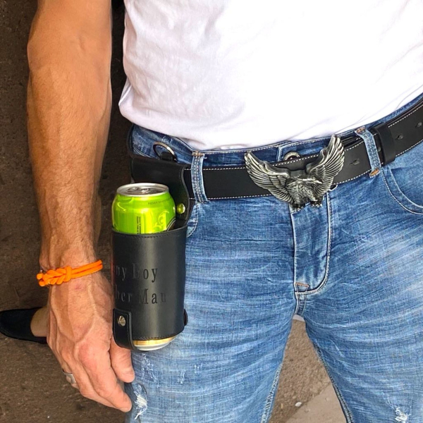 Custom leather drink holster PARTY 