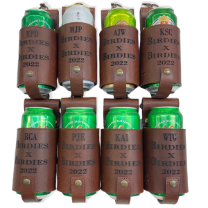 BBQ personalizirano usnjeno držalo za pivo 