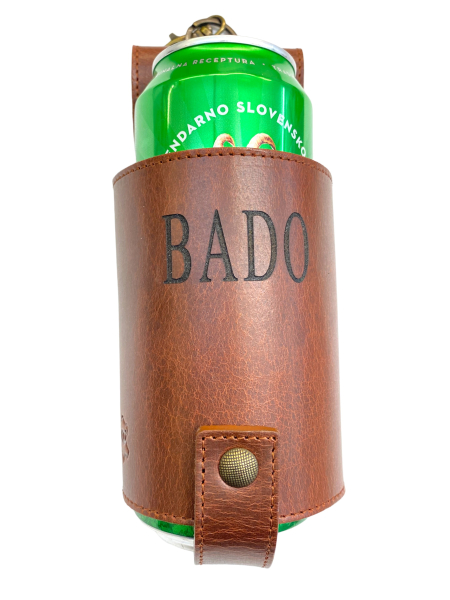 BBQ personalizirano usnjeno držalo za pivo 