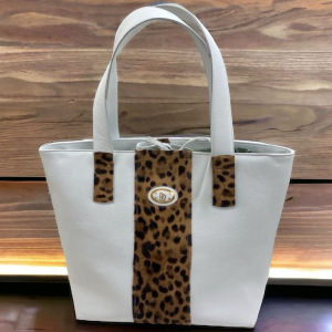 Unikatna velika usnjena torba z vzorcem jaguarja 