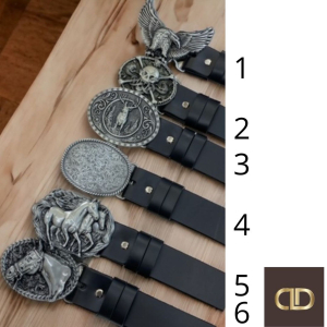 Kavbojski usnjeni pas, western pas iz kravine 4 cm