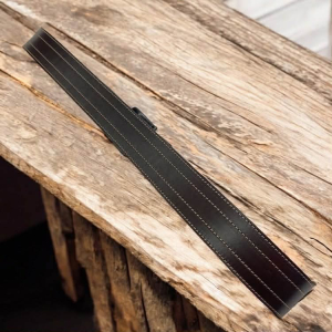 Usnjeni pas za kavbojke temno rjavi, širina 4 cm