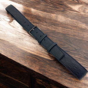 Usnjeni moški pas s potiskom YSL, širina 4 cm