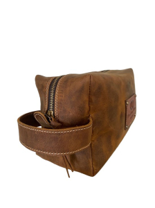 Personalizirana moška usnjena toaletna torbica 