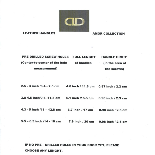 RUSTIC stitches handle Amor silver screws engraved