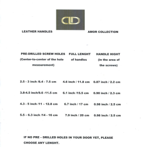 RUSTIC stitches handle Amor Antique screws engraved