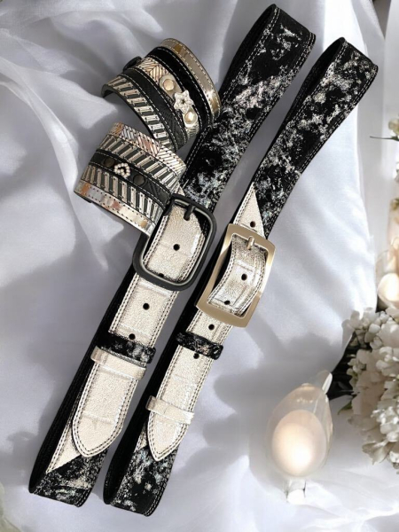 Unikatna usnjena torbica Crossbody z zapestnico