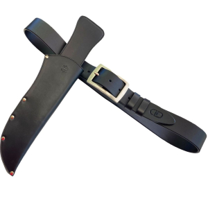Leather belt + knife sheath