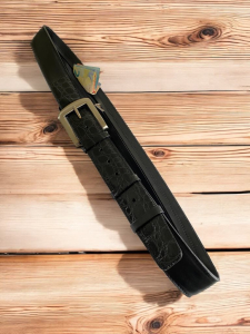 Usnjeni pas Krokodil s skrito zadrgo 4,3 cm