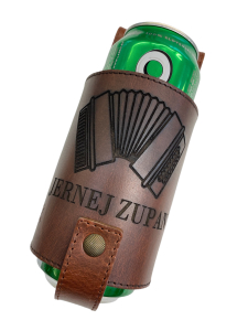 BBQ personalizirano usnjeno držalo za pivo 