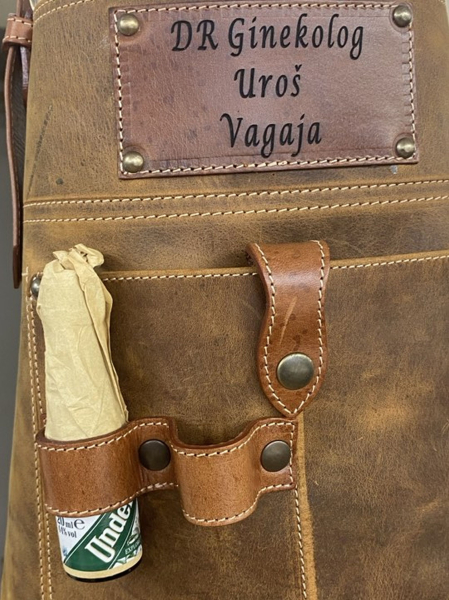 Custom engraved leather apron JAGER 